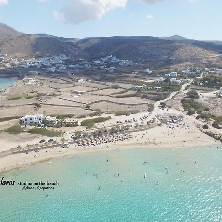 Ferienwohnung Glaros Luxury Studio On The Beach Arkasa Exterior foto