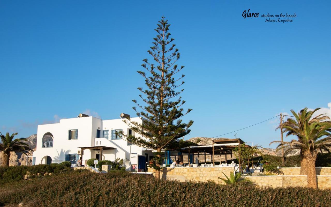 Ferienwohnung Glaros Luxury Studio On The Beach Arkasa Exterior foto